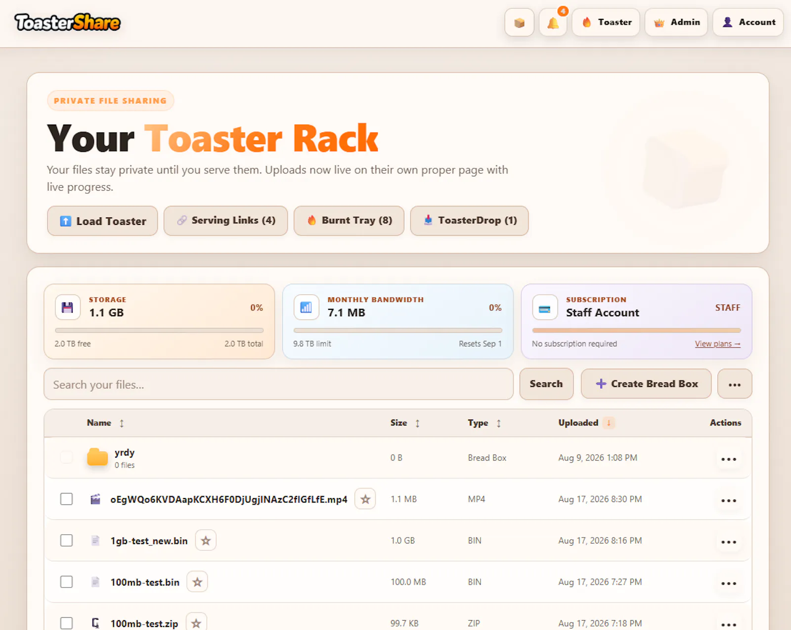 ToasterShare screenshot 1