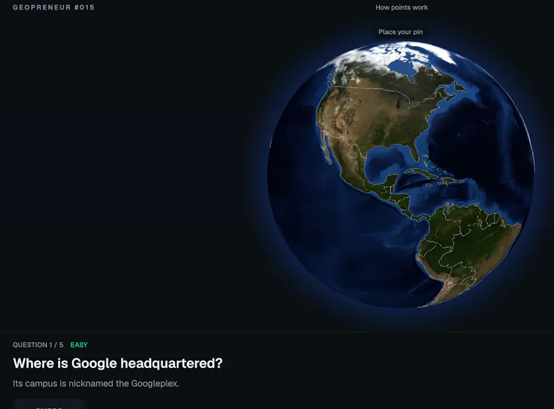 GeoPreneur screenshot 2