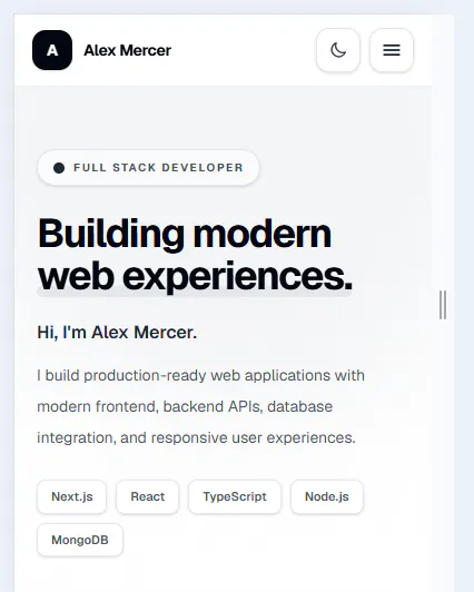 Premium Developer Portfolio Template gallery image