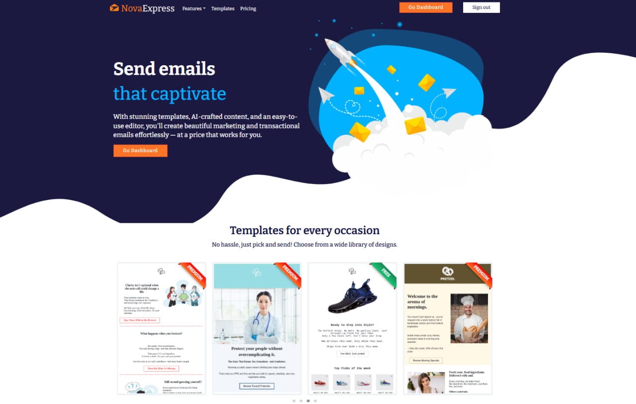 NovaExpress.ai - Scrivi, progetta e invia e-mail con l'intelligenza artificiale, senza bisogno di codice media 2
