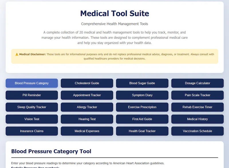 Medical Tool Suite screenshot 1