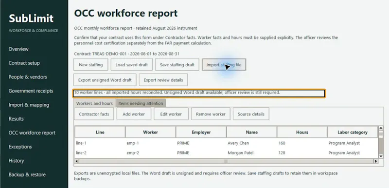 SubLimit screenshot 2