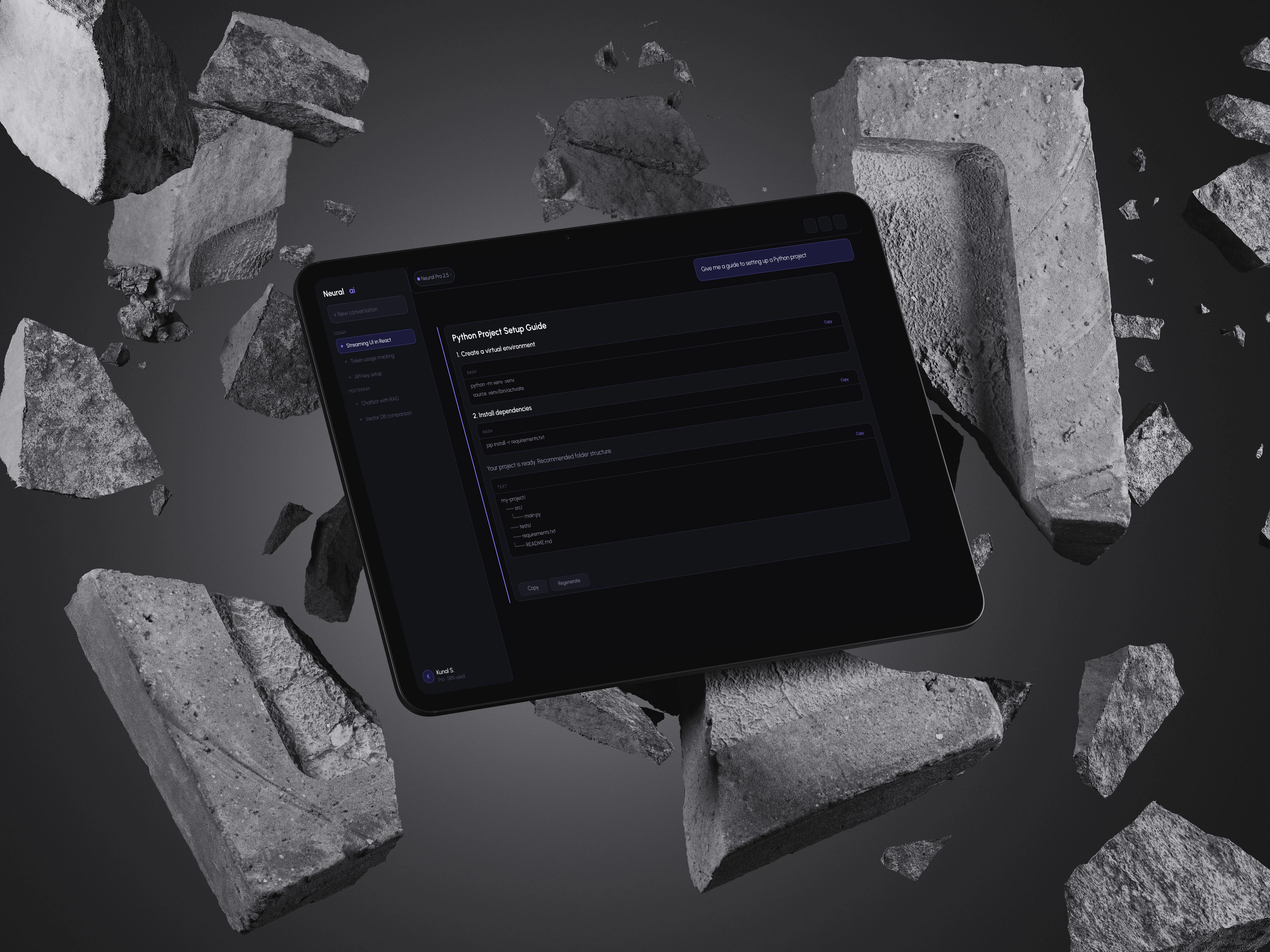 NEURAL — AI UI Kit 대표 미리보기