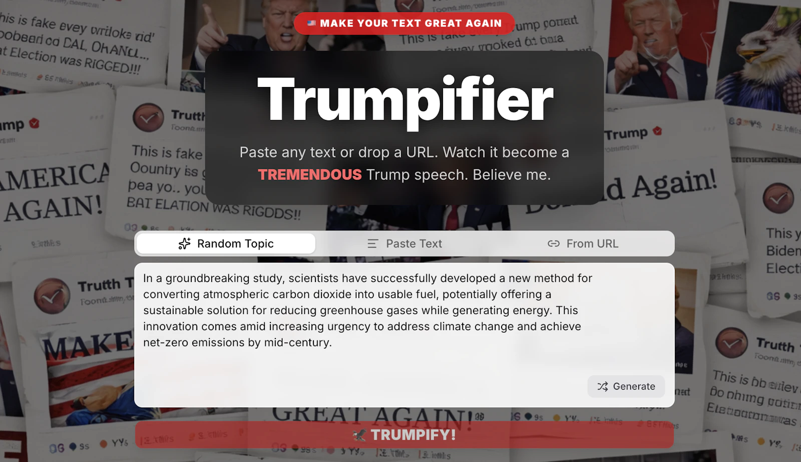 Trumpifier screenshot 1