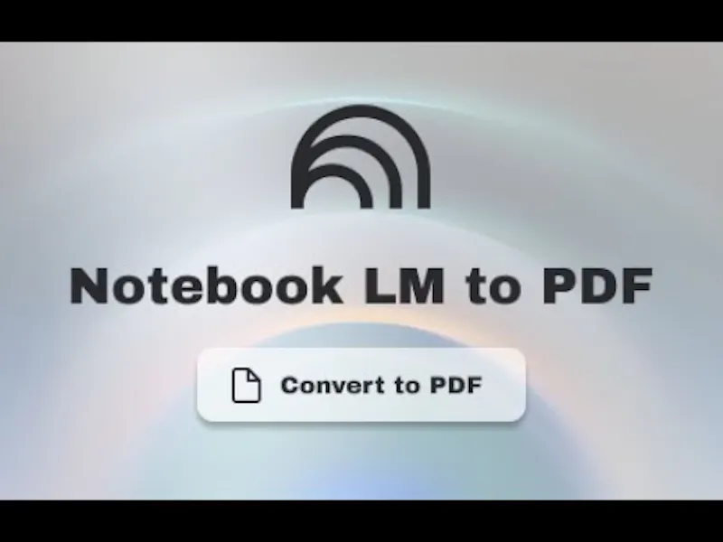NotebookLM to PDF, Word, Markdown export screenshot 1 (video preview)