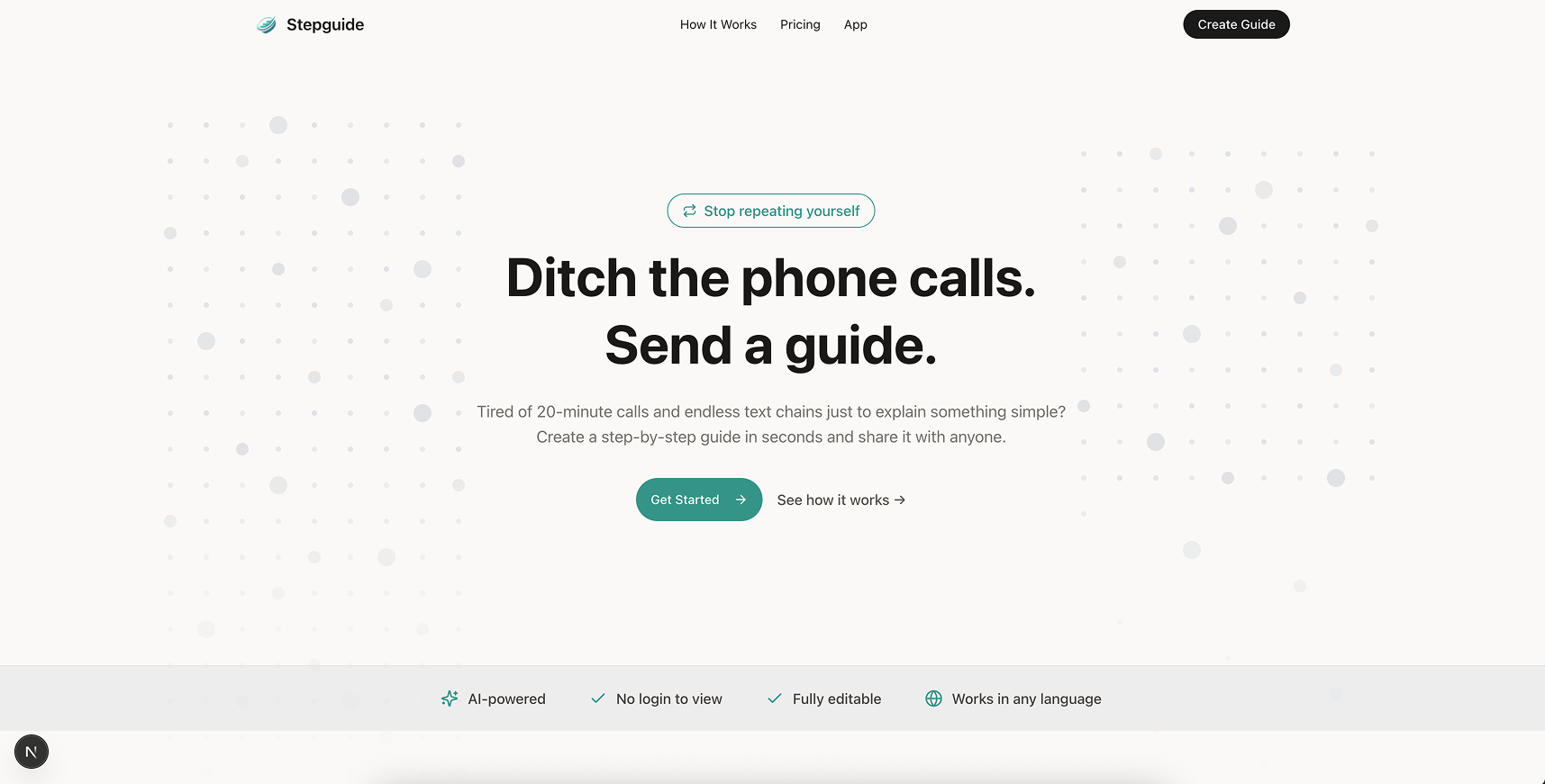 Stepguide - Screenshot 2 showing product features and functionality