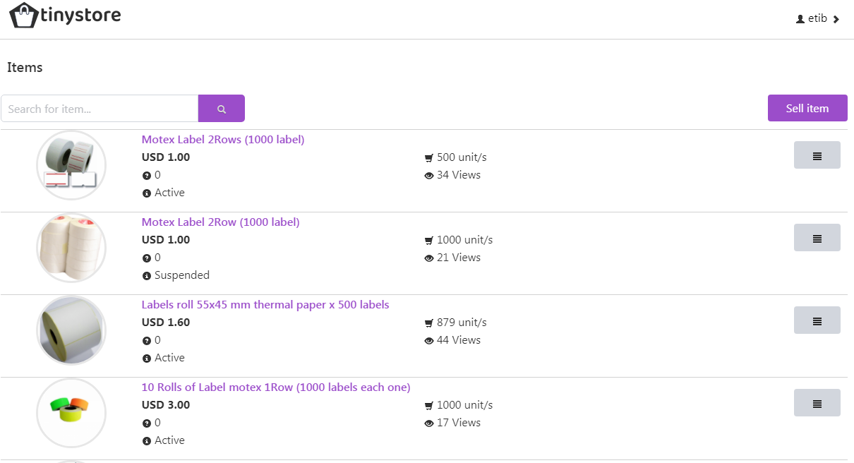 TinyStore gallery image