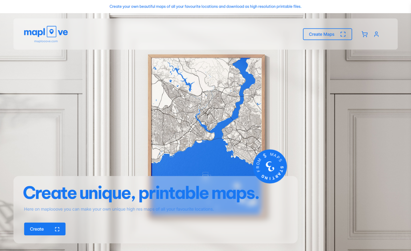 Mídia 1 de Maplooove - mapas impressionantes imprimíveis.