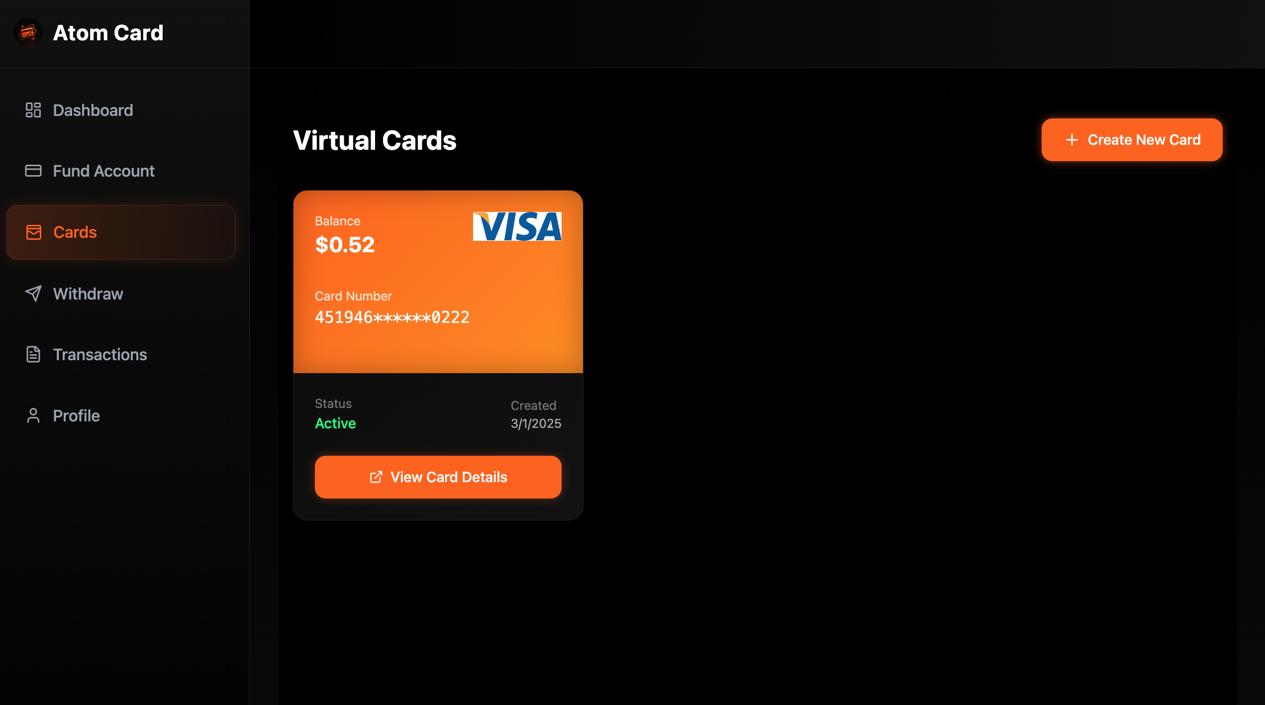 Media AtomCard - Thẻ ảo tức thì, trả tiền toàn cầu - Không có bộ phim KYC! 2