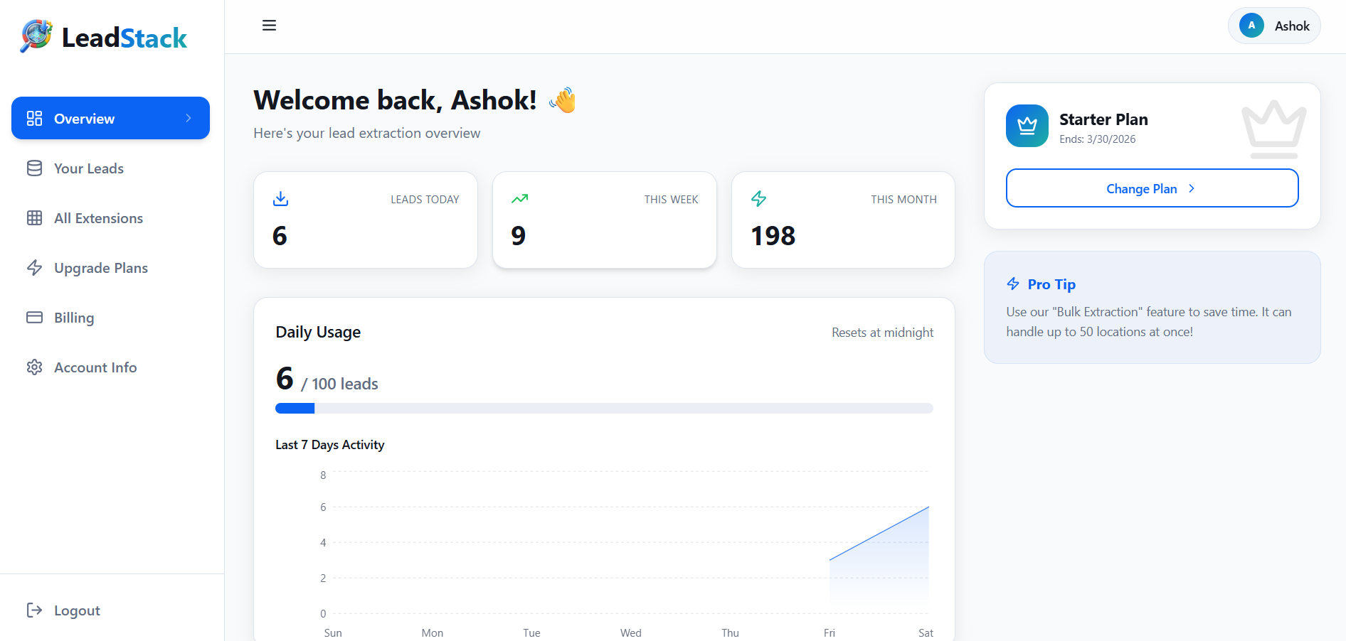 Lead Stack - Screenshot 2 showing product features and functionality