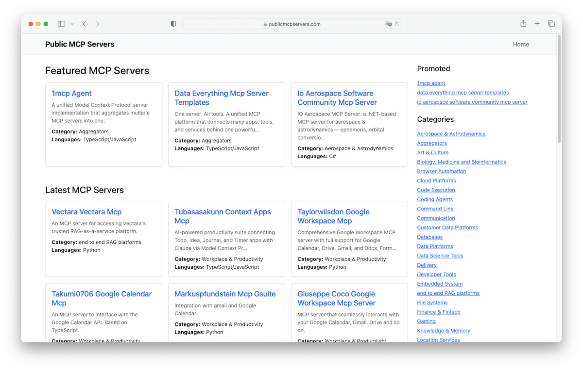 Public MCP Servers