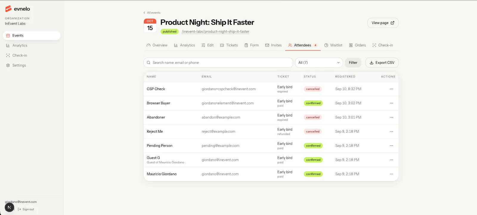Evnelo screenshot 2