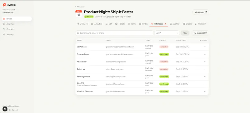 Evnelo screenshot 2