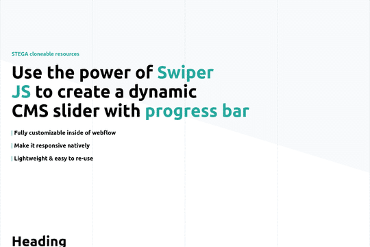 Webflow Swiper Slider met Draggable Bar media 1