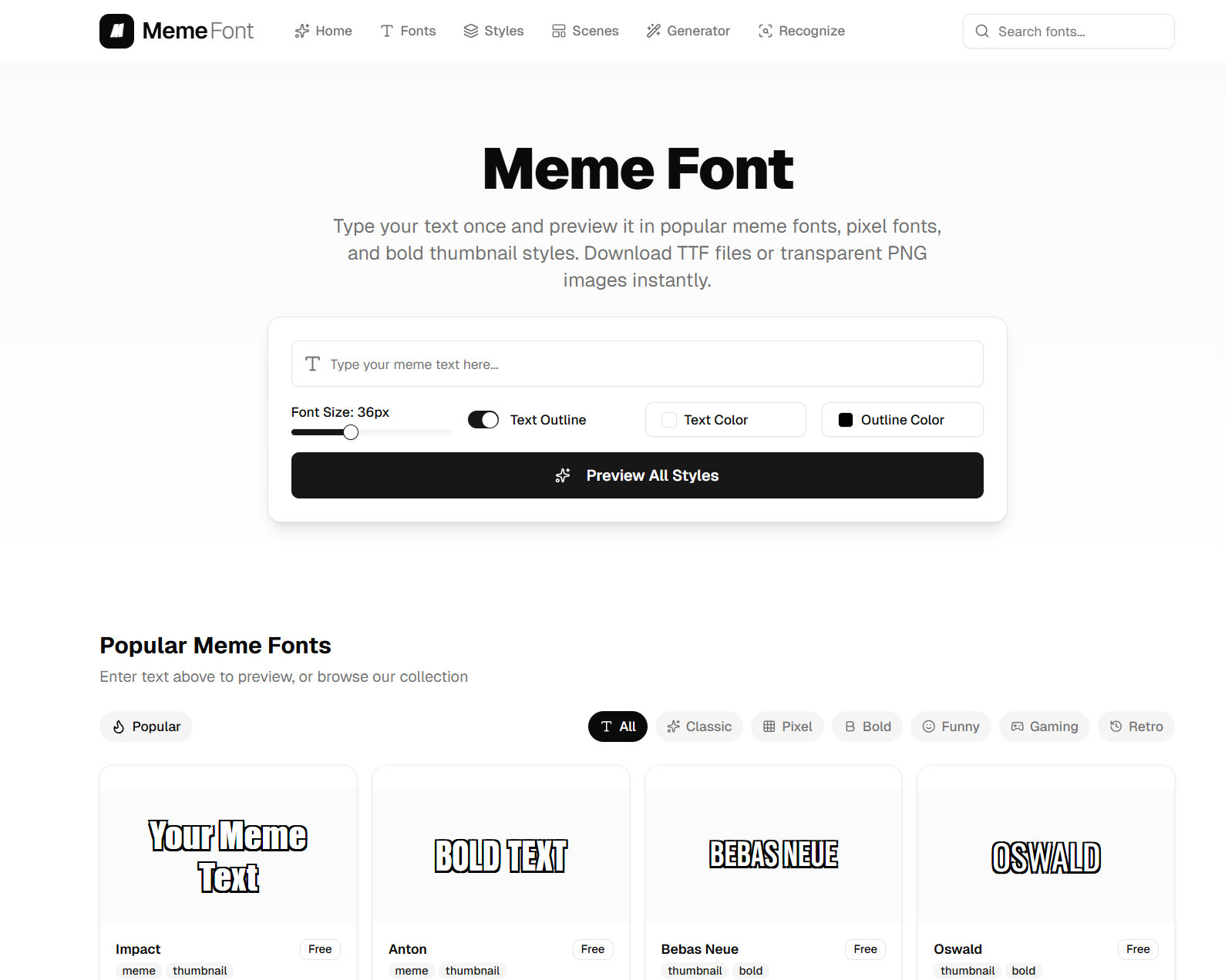 Meme Font gallery image