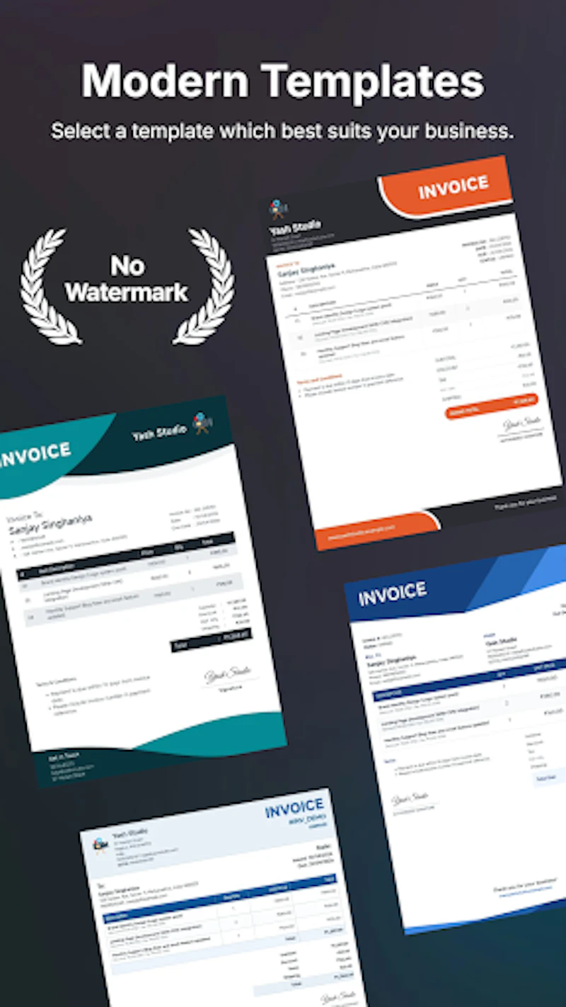 Easy Invoice Maker - No watermark  screenshot 2