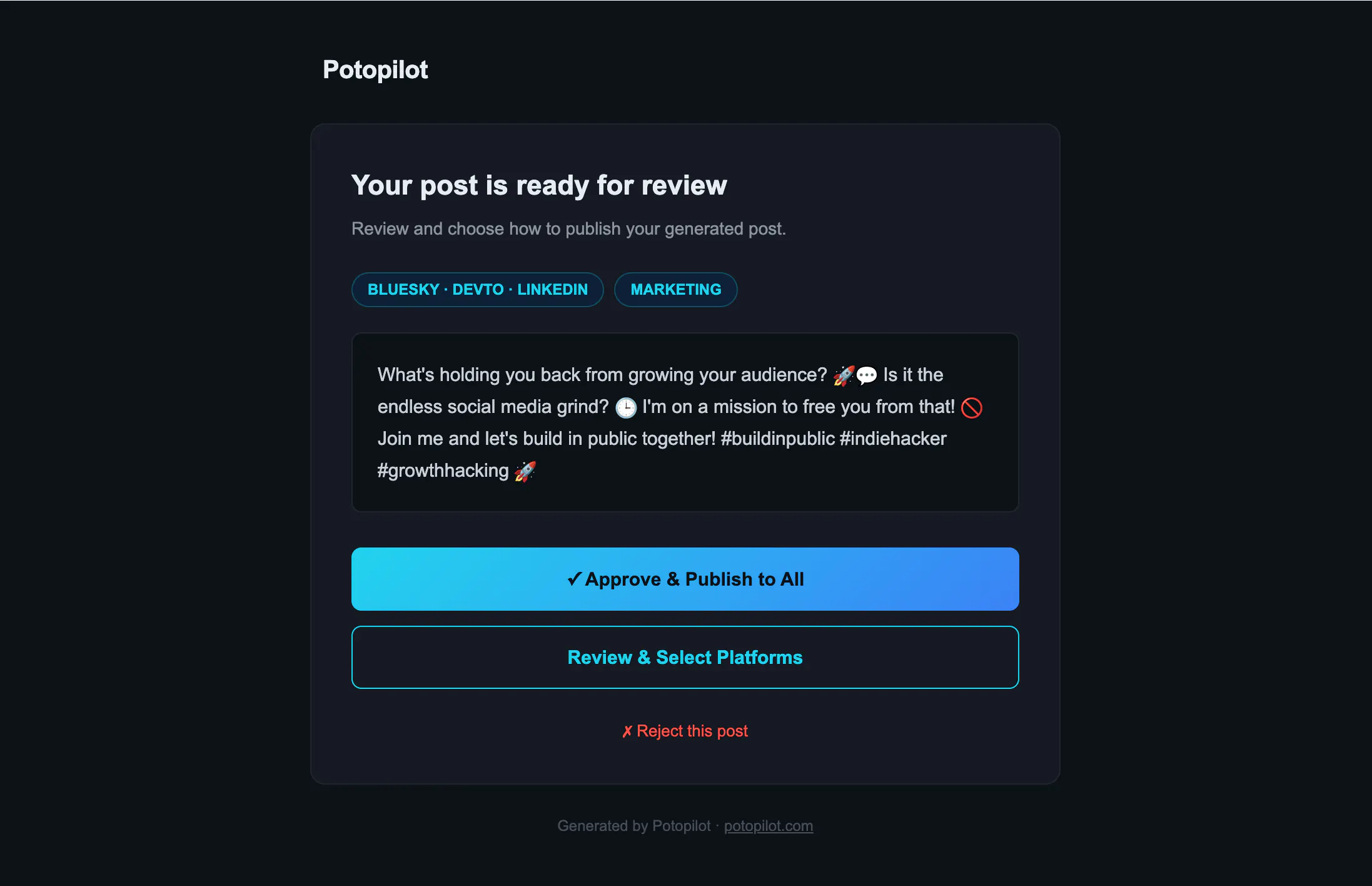 Potopilot gallery image