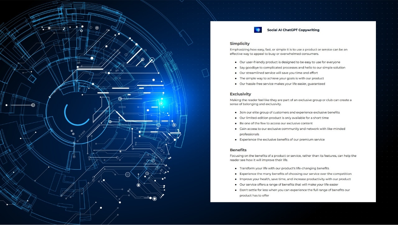 Socialai - Chatgpt Copywriting - Copywriters Resource, Tipps und leicht verfügbare Eingabeaufforderungen Medien 1