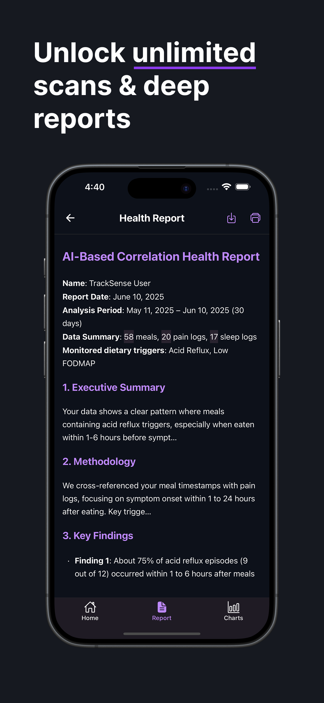 TrackSense - AI Health Tracker - Log Food, Sleep & Pain mit KI - Smart verfolgen.Fühle mich besser. Medien 7