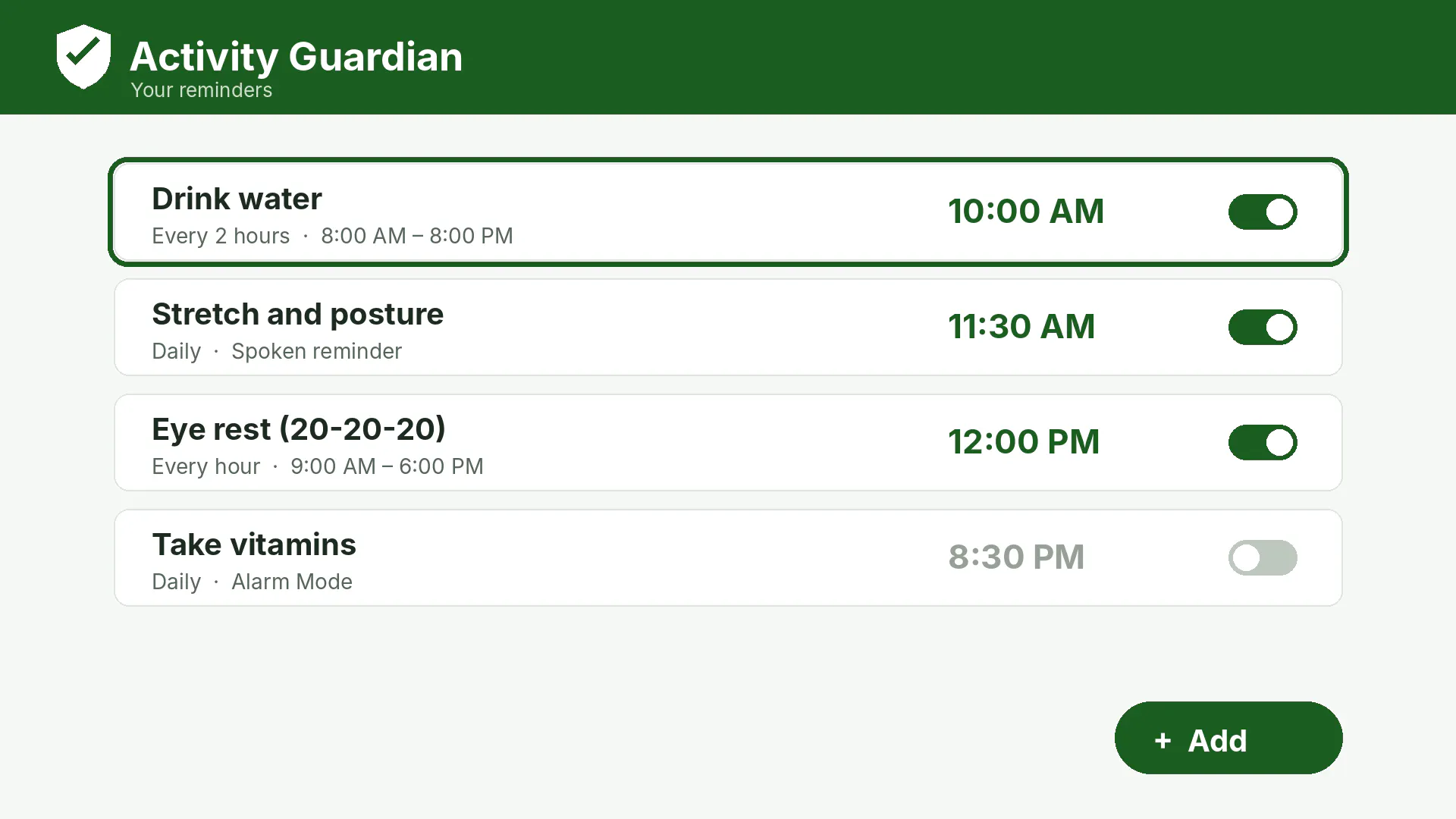 Activity Guardian: Reminder gallery image