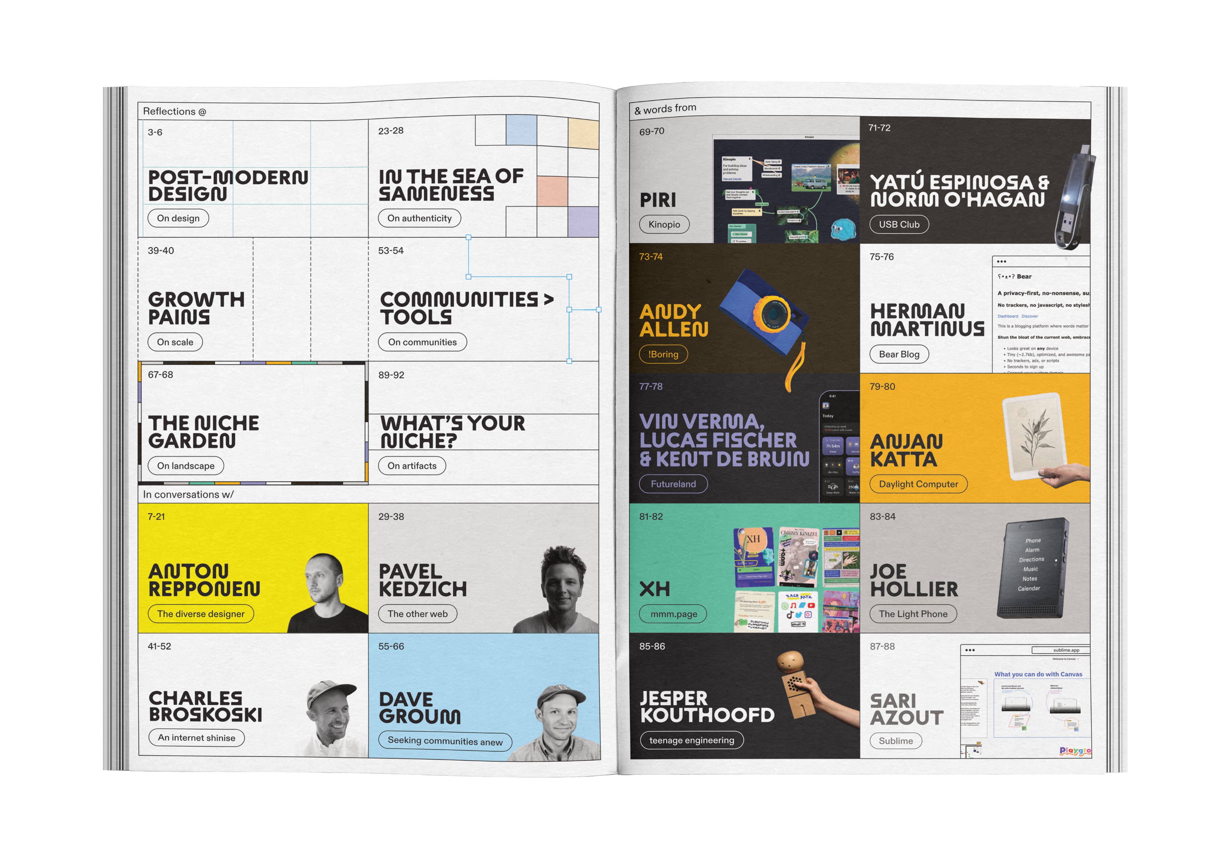 Niche design magazine - Main product screenshot demonstrating key features and user interface