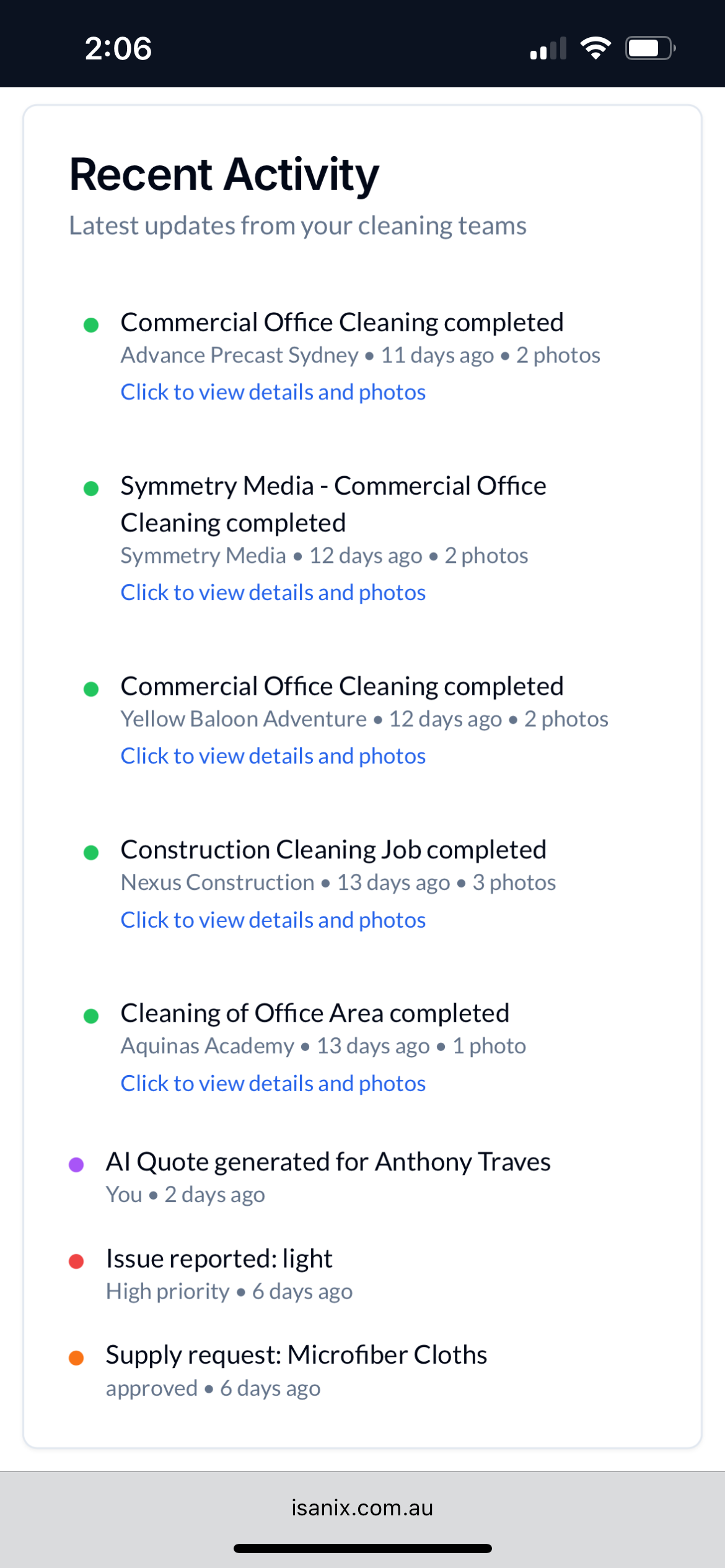 Média Isanix AI Cleaning Business Software - Logiciel de nettoyage qui automatise les citations, les rapports de planification 10