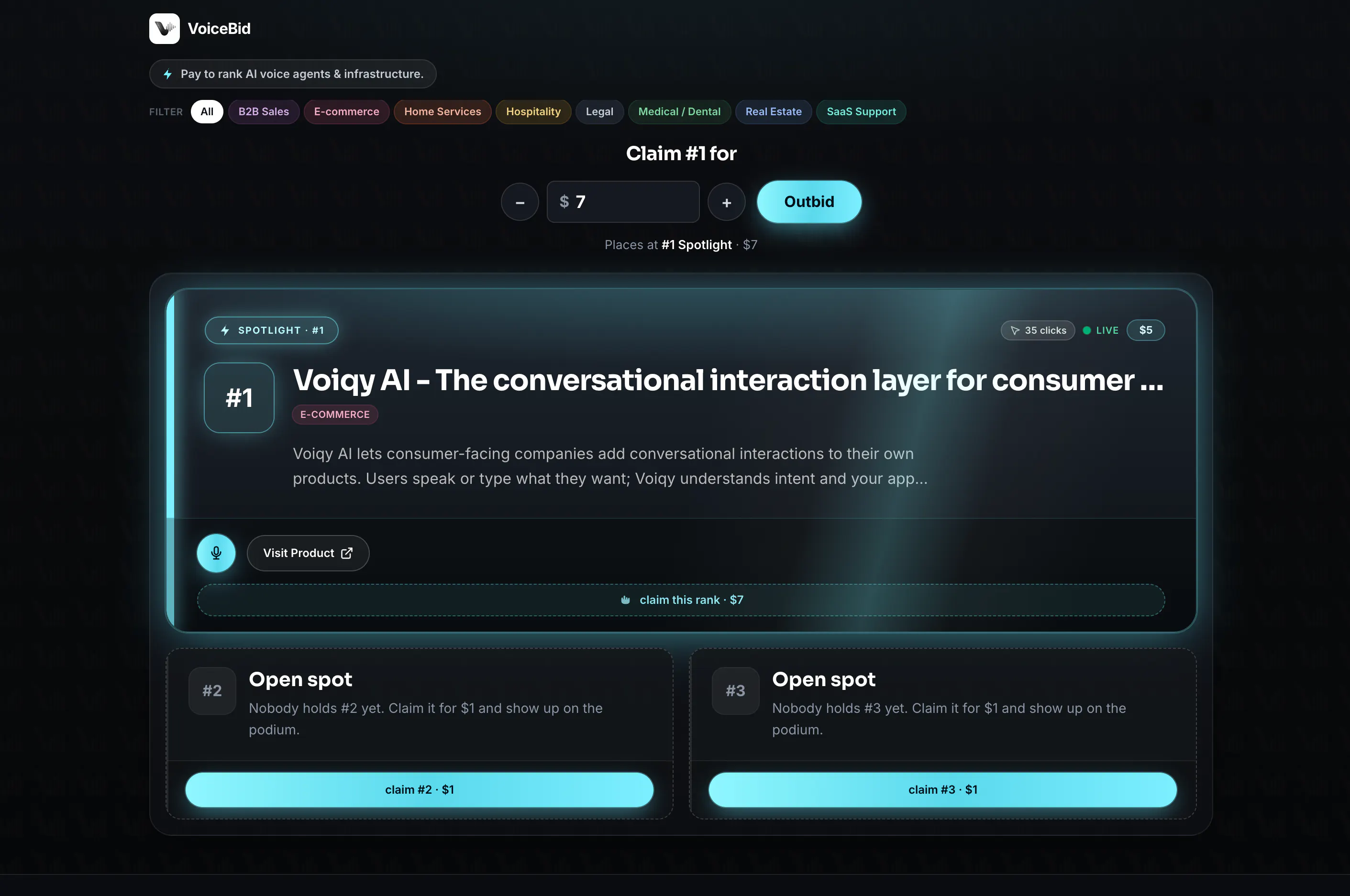 Voicebid screenshot 1