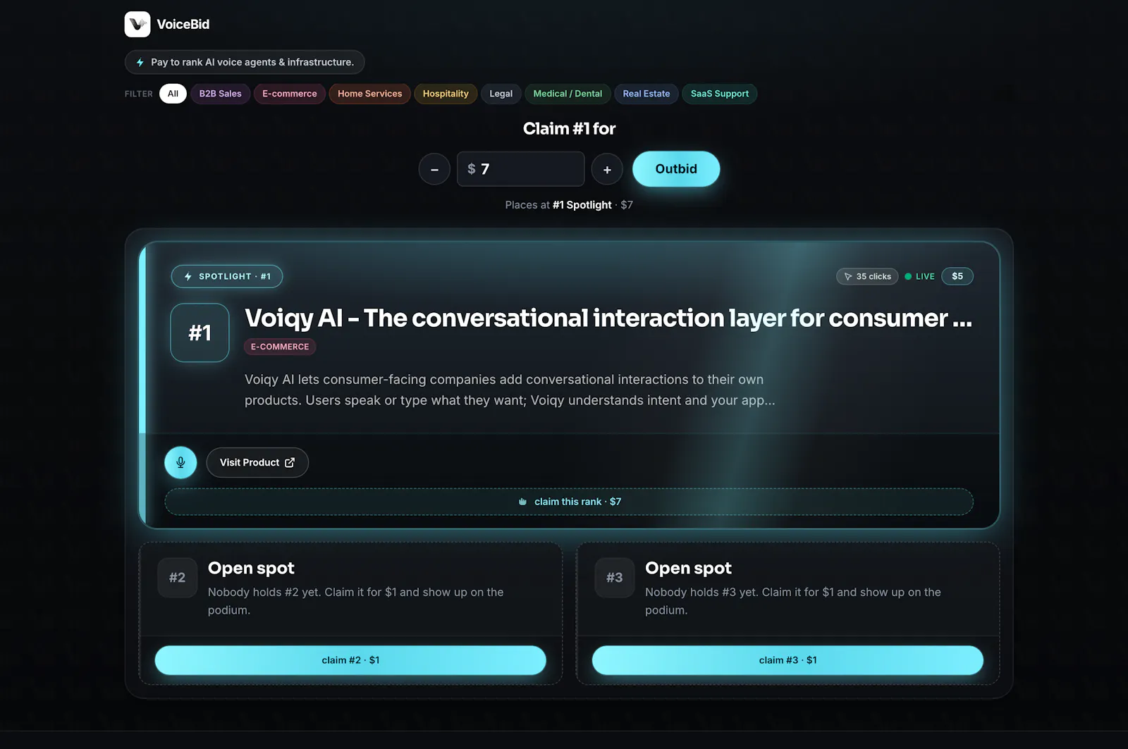 Voicebid screenshot 1