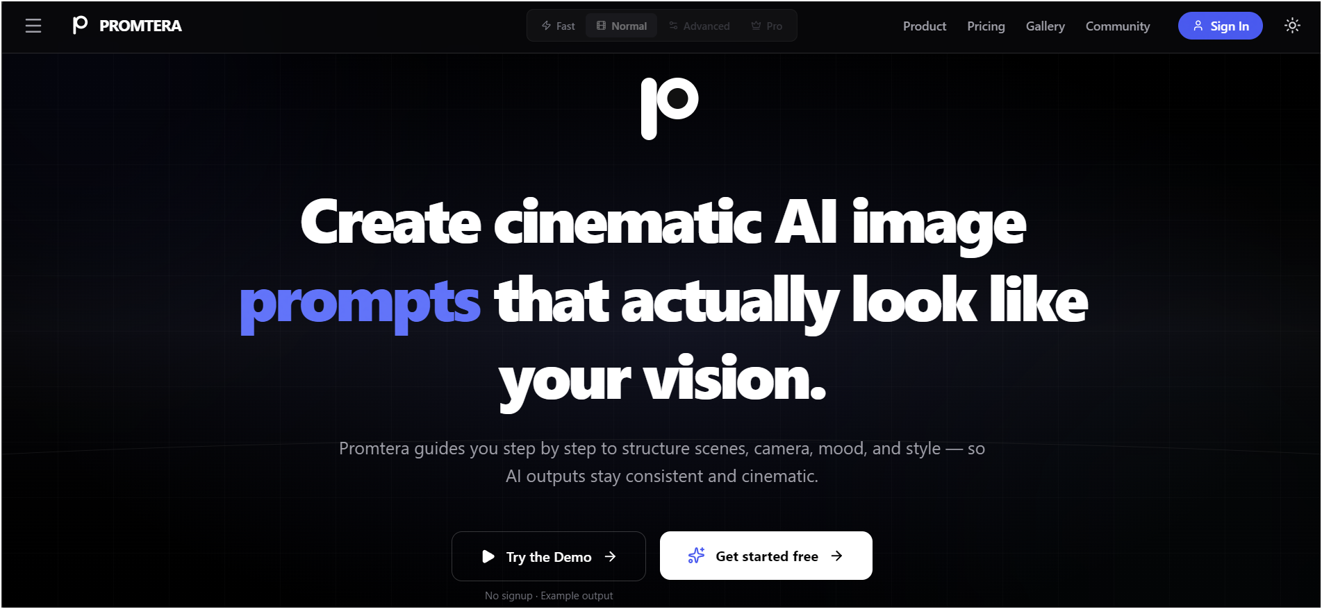 Promtera - Main product screenshot demonstrating key features and user interface