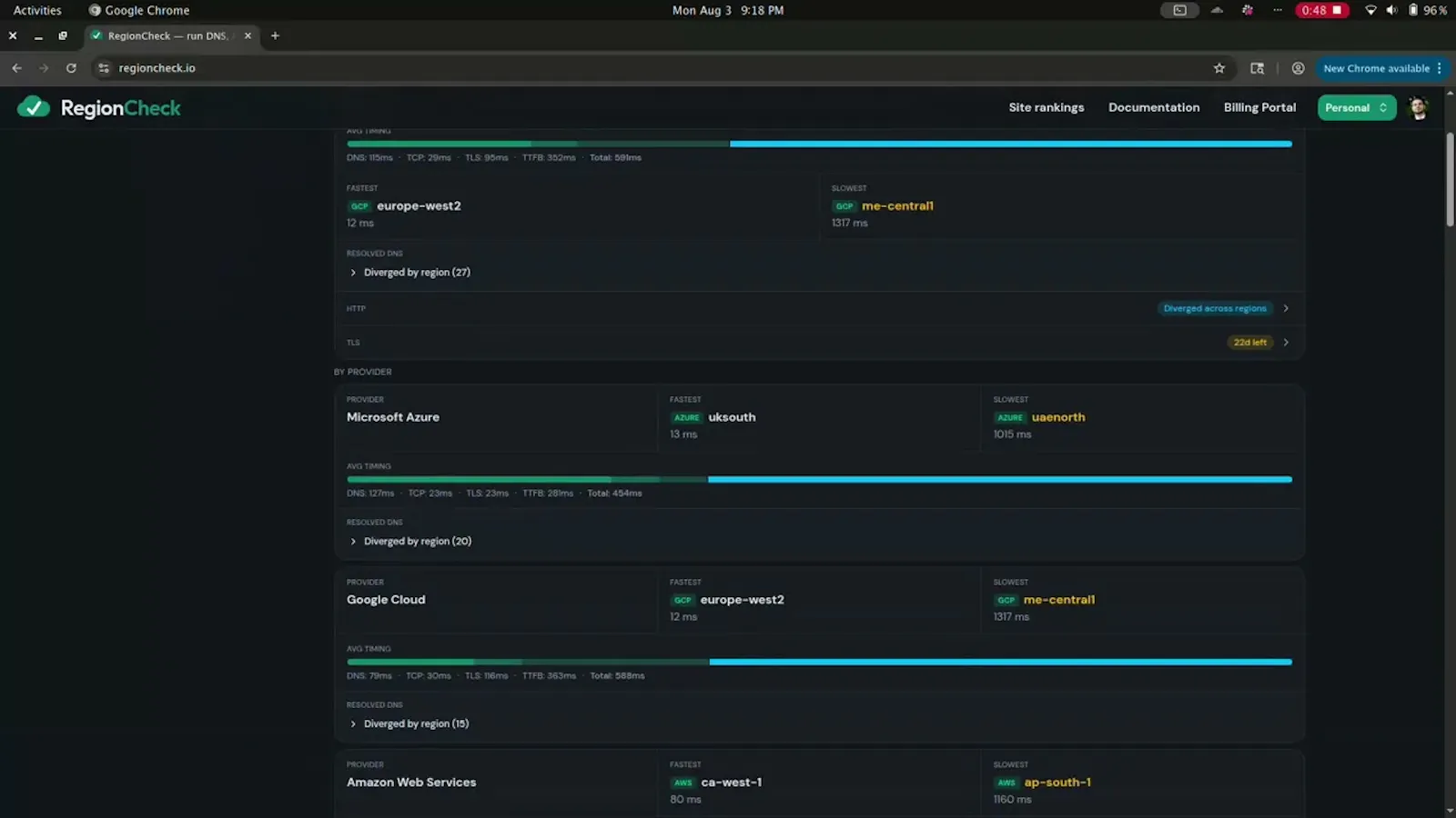 RegionCheck - Global Cloud Monitoring screenshot 1 (video preview)