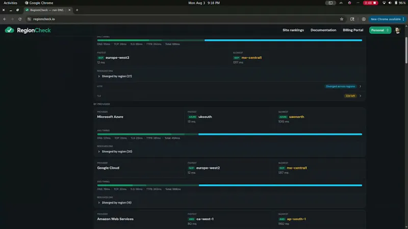 RegionCheck - Global Cloud Monitoring screenshot 1 (video preview)