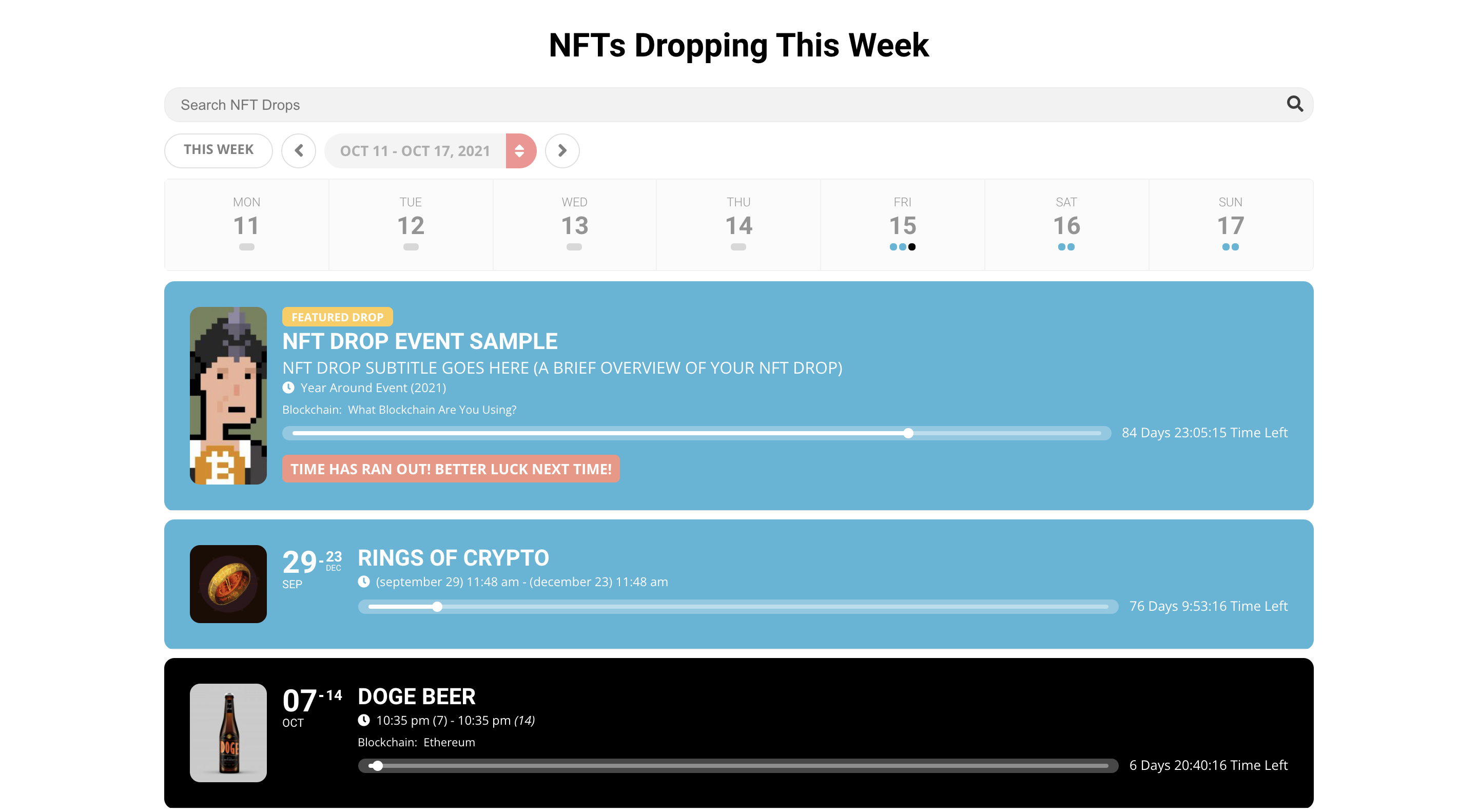 What NFTs Drop Today? gallery image