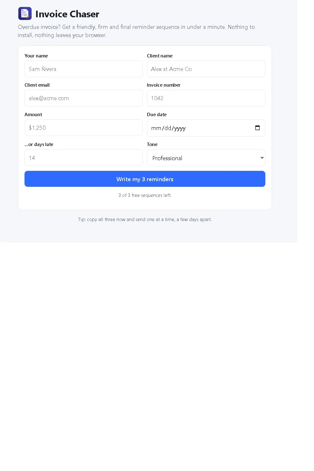 Invoice Chaser gallery image