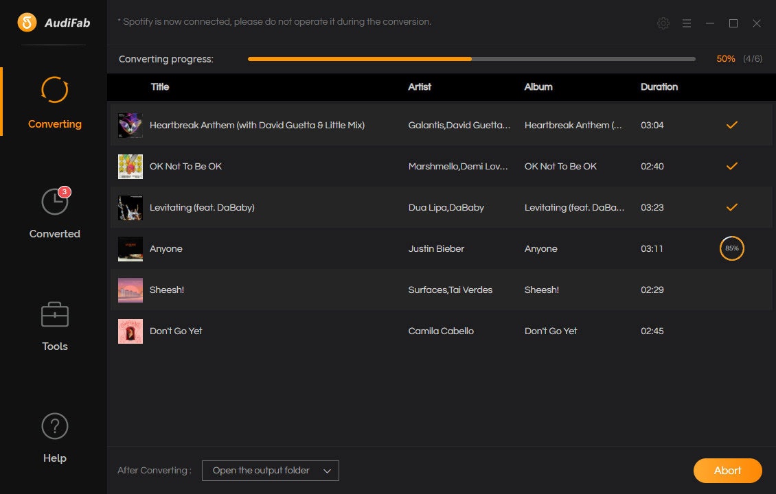 AudiFab Spotify Music Converter media 5