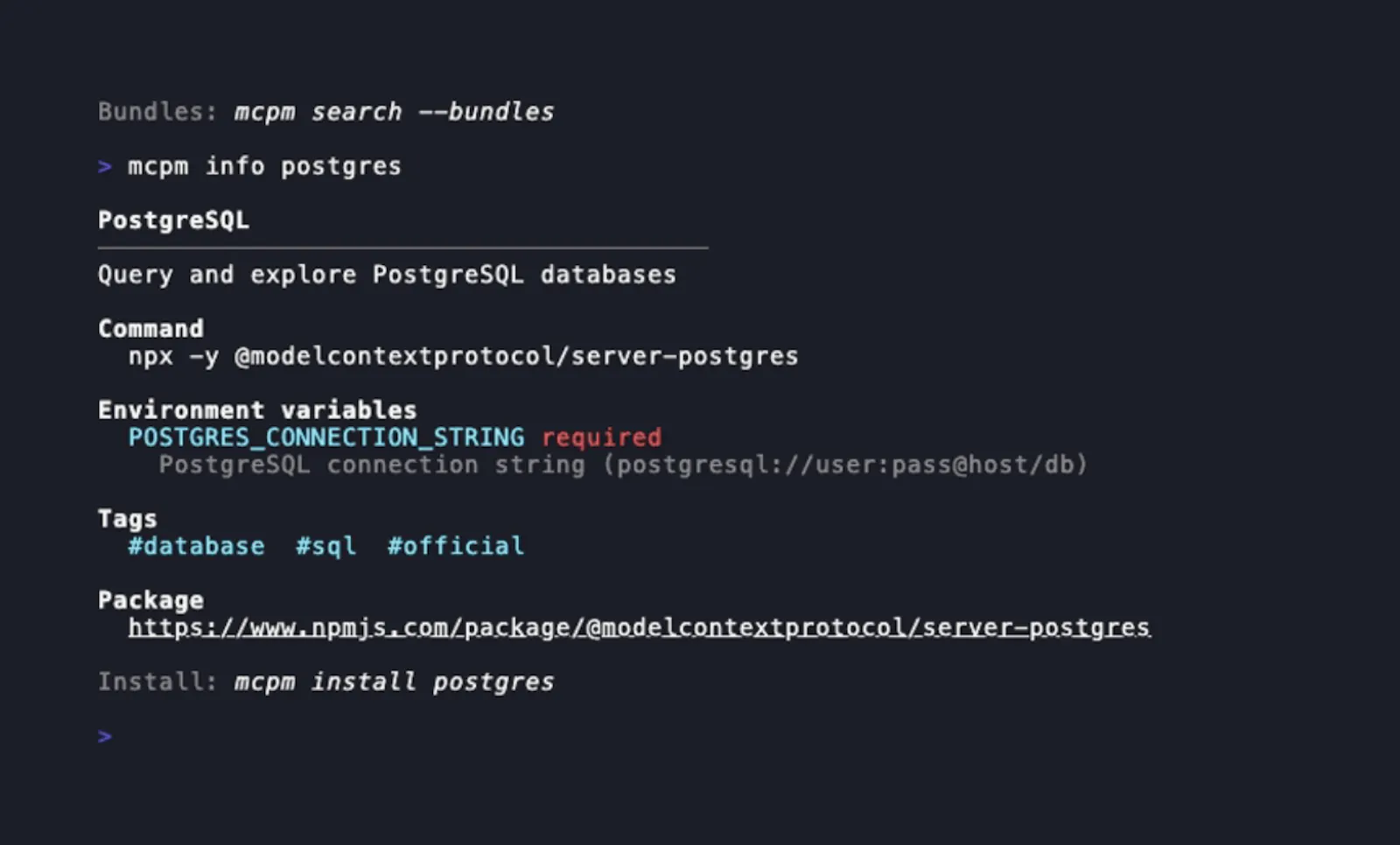npm for MCP servers screenshot 3
