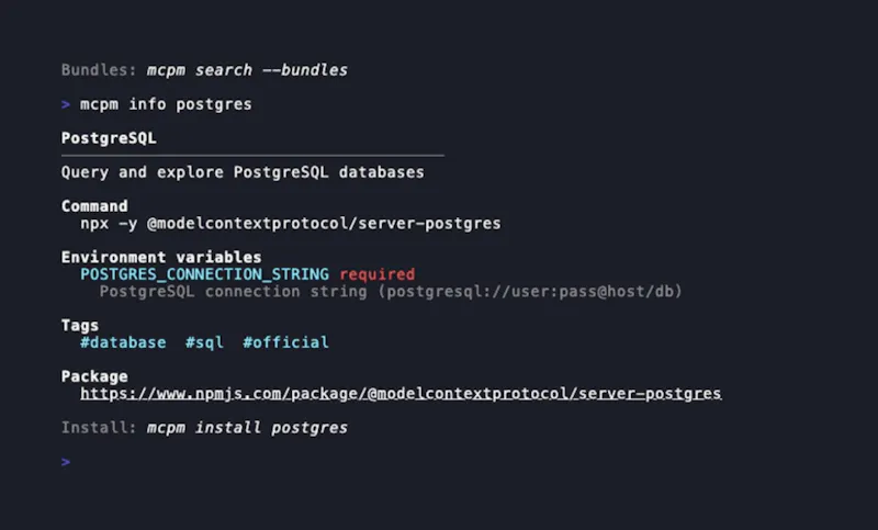 npm for MCP servers screenshot 3