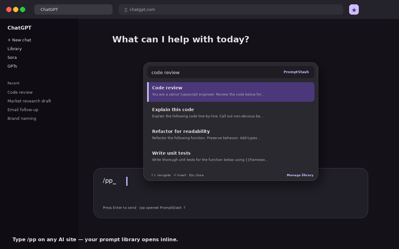 PromptStash gallery image