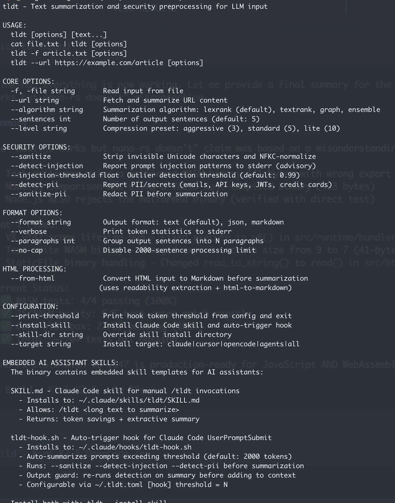 tldt — Too Long, Didn't Tokenize screenshot 1