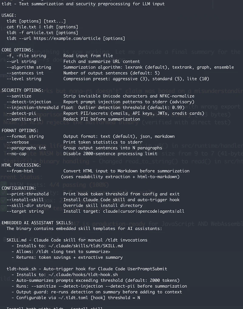 tldt — Too Long, Didn't Tokenize screenshot 1