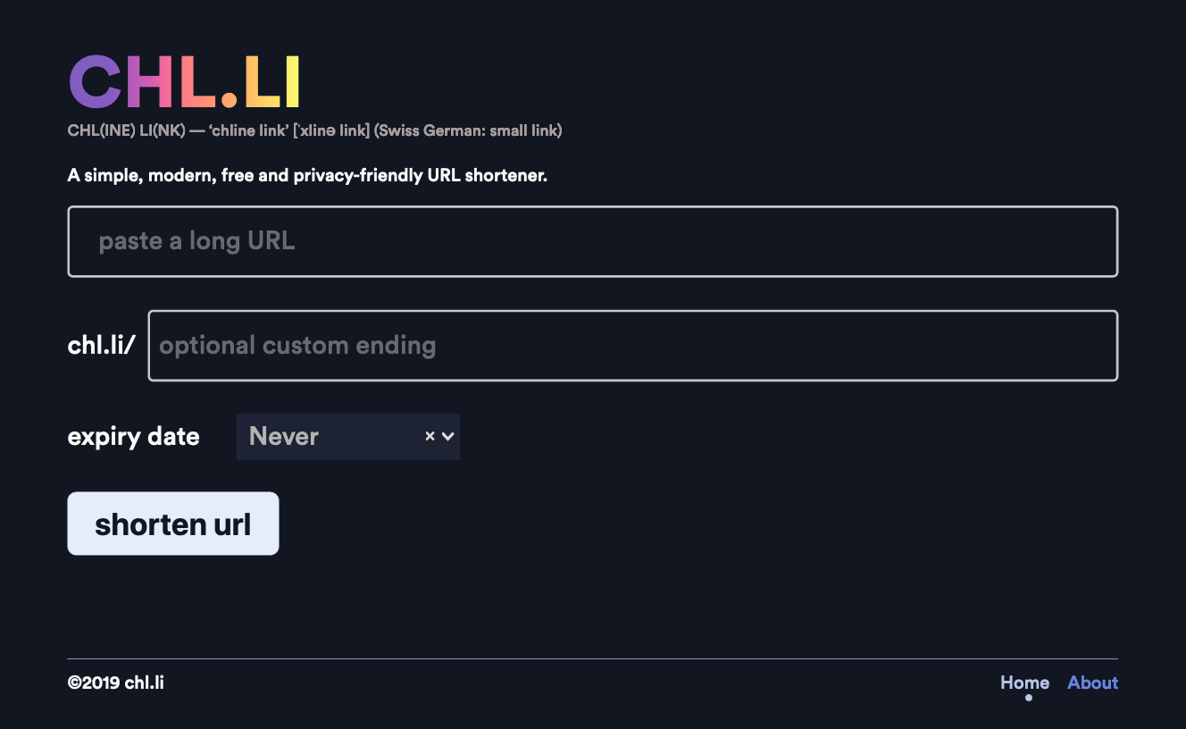 chl.li URL shortener - A simple, modern, free and privacy-friendly URL shortener | Product Hunt