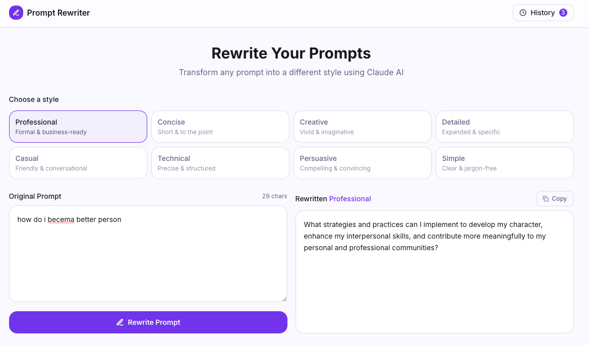 Prompt Rewriter