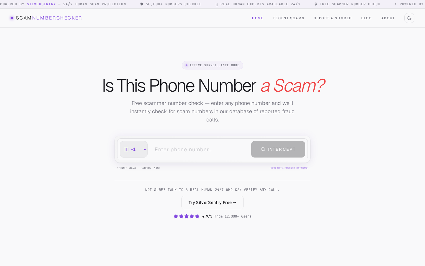 Scam Number Checker