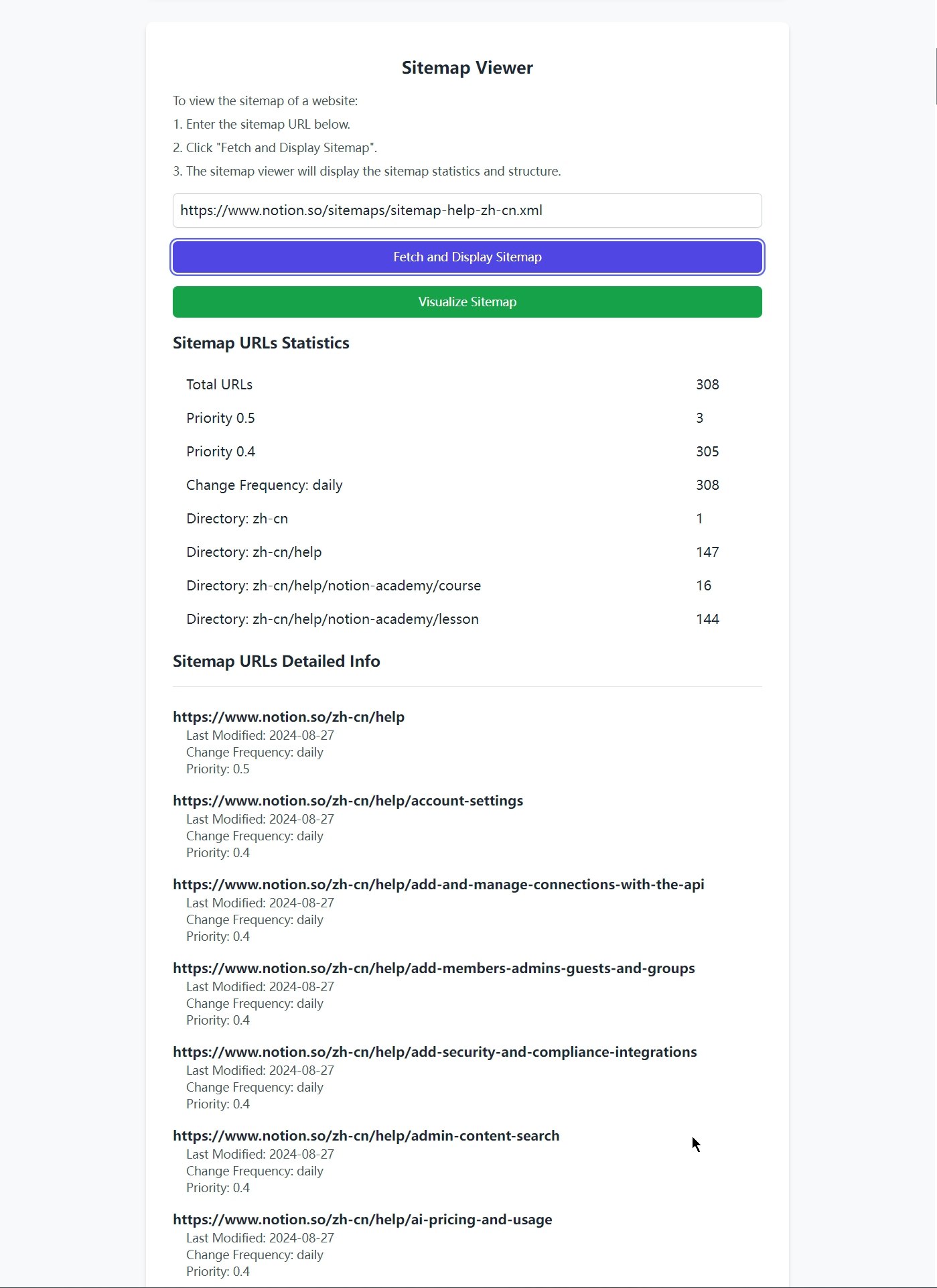 Generatore di sitemap e spettatore media 4