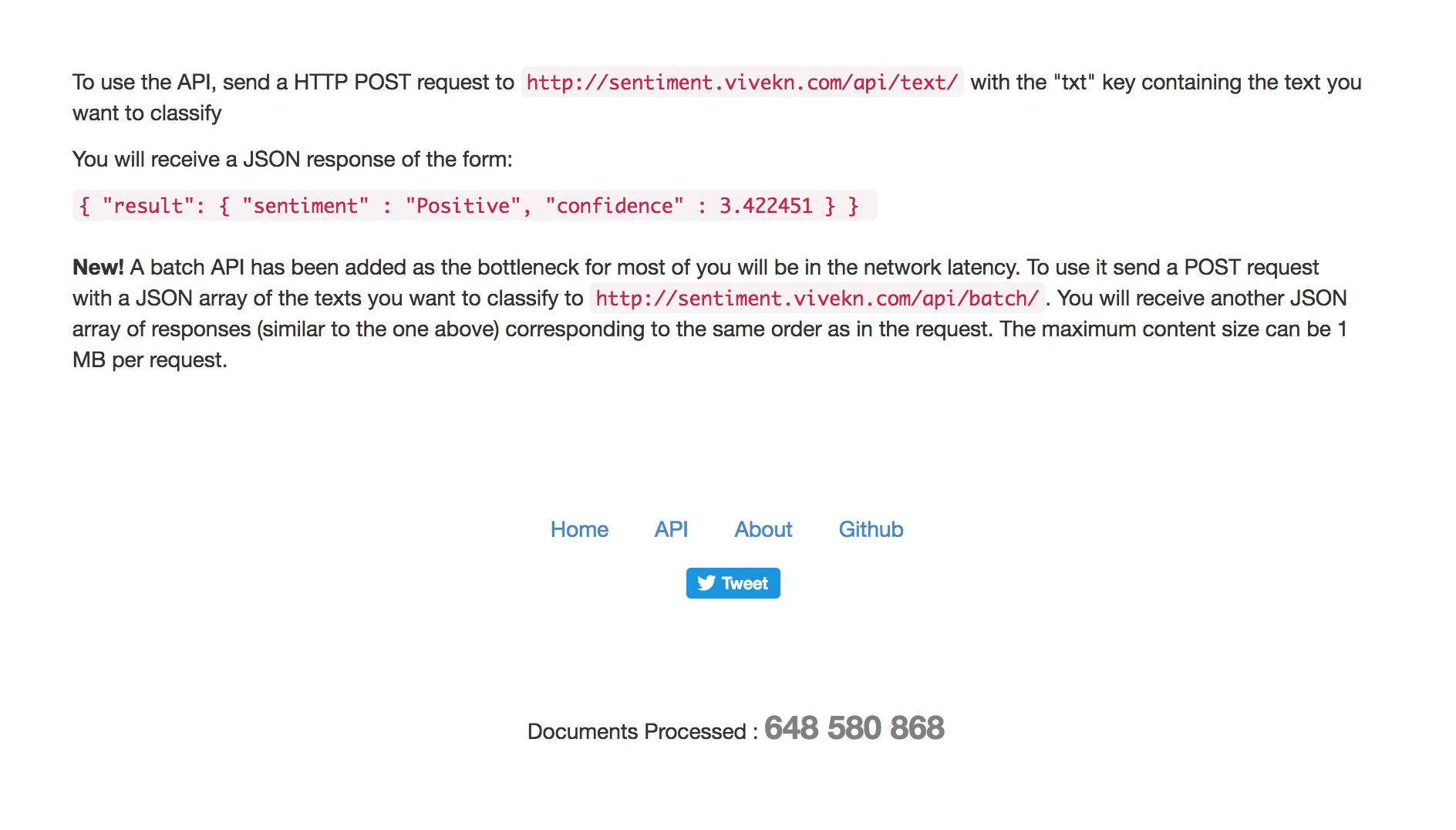 Sentiment API gallery image