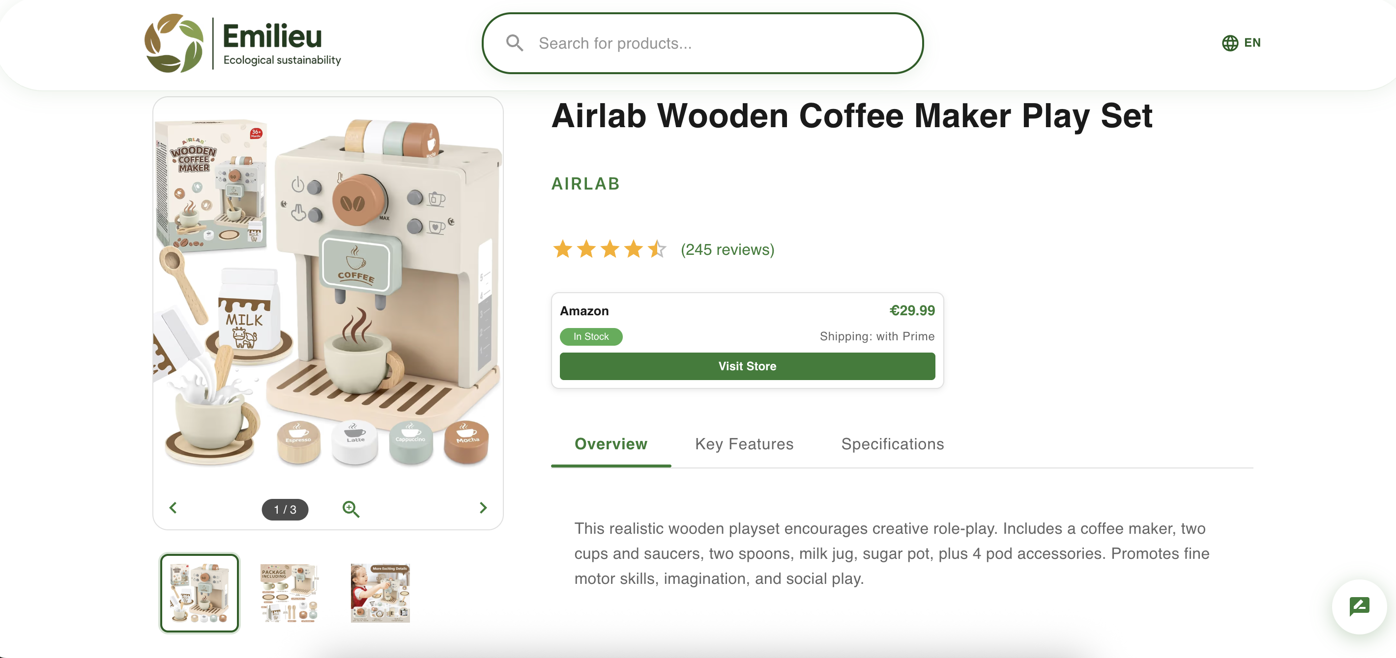 Emilieu - hub de um balcão para produtos ecológicos media 2