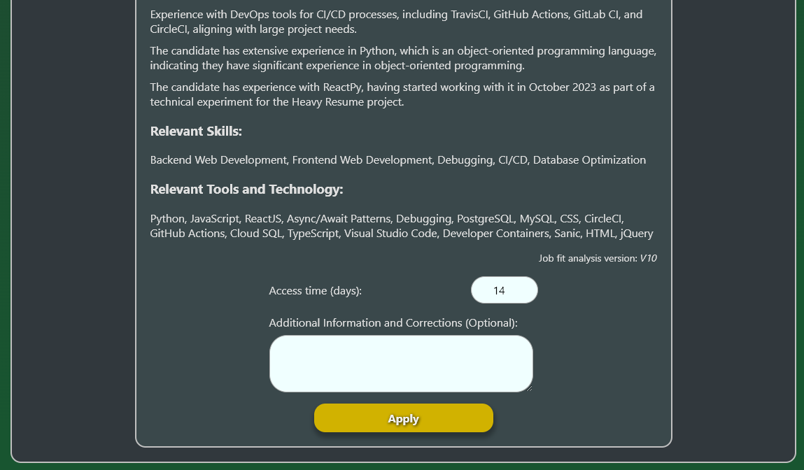 Heavy Resume™ - Interactive Resume and AI Agent Platform media 9