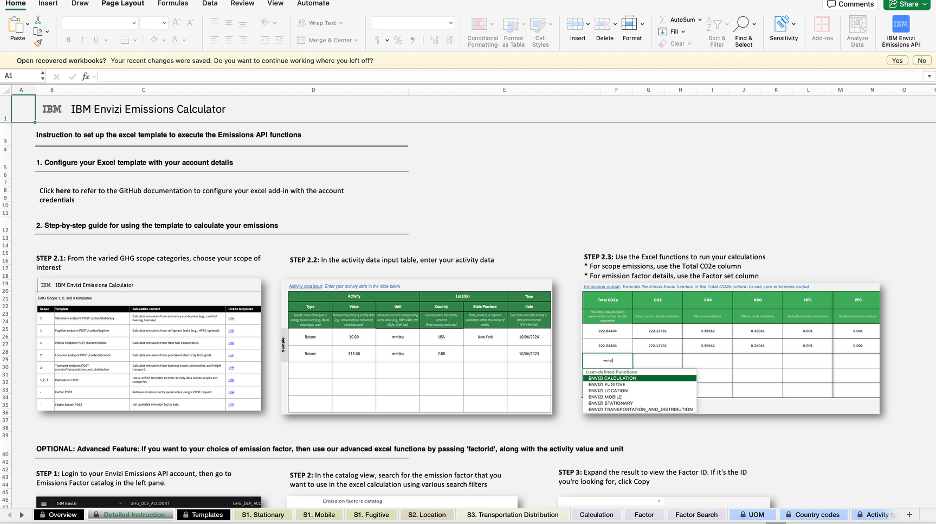IBM Envizi Excel Emissions Calculator - Screenshot 2 preview