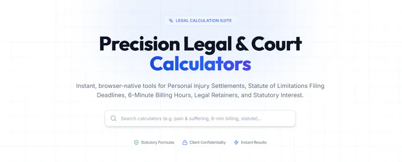LegalCalculator.online screenshot 1