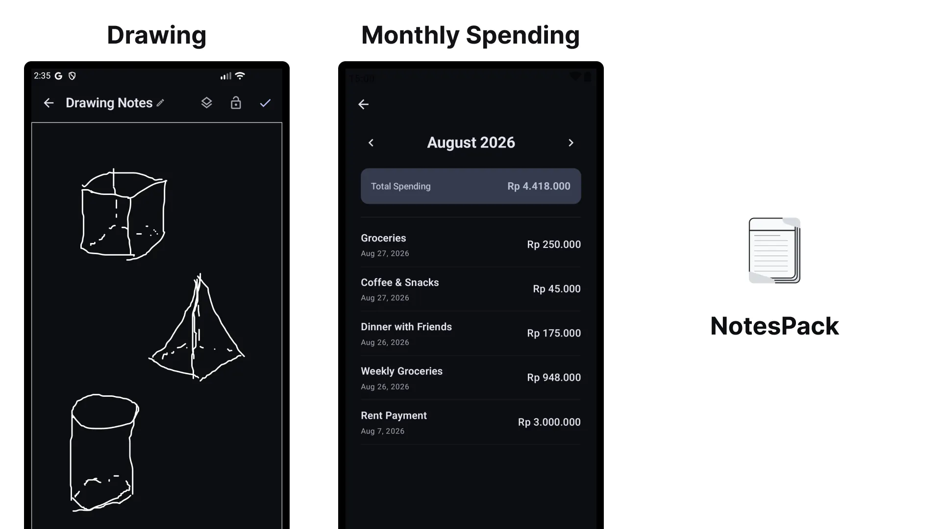 NotesPack: Notes & Spending gallery image