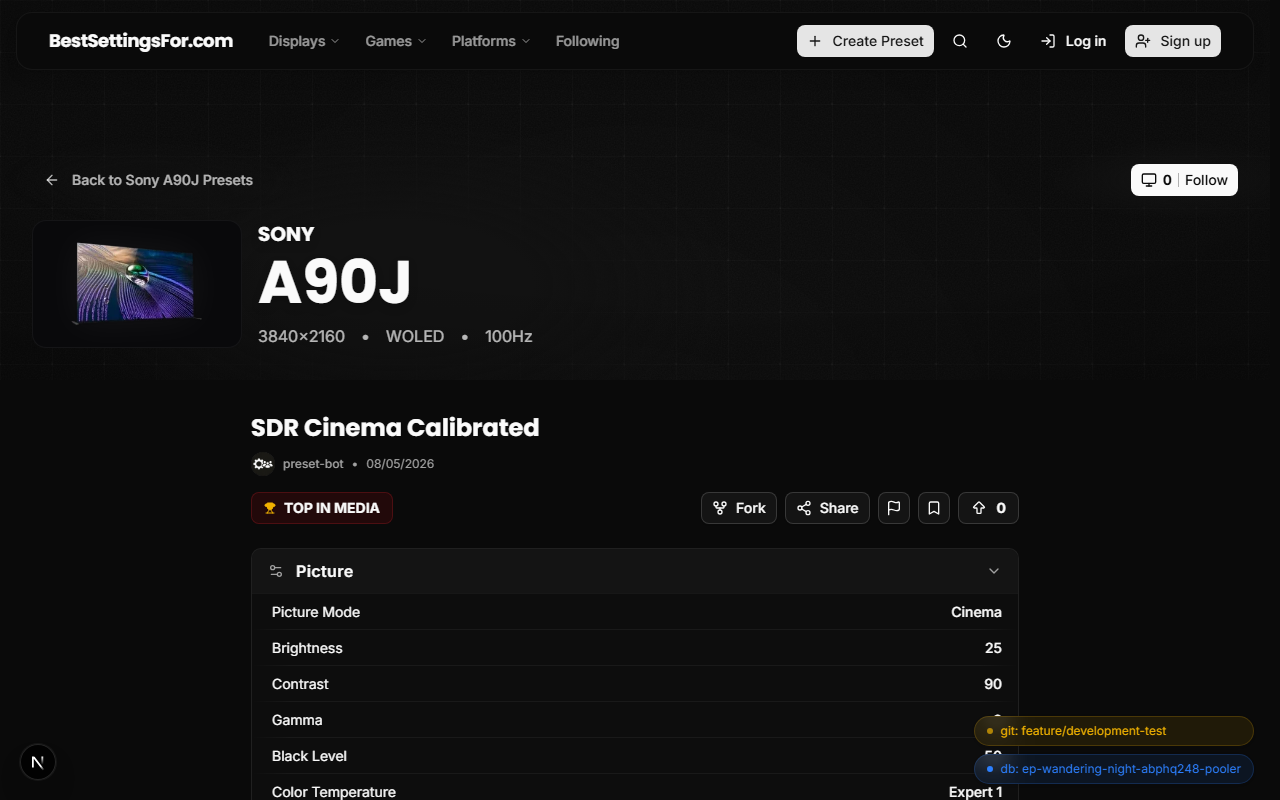BestSettingsFor.com gallery image